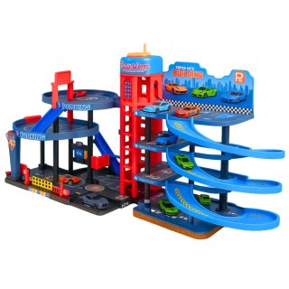 Parking Z Autkami Tor 4 Poziomowy 8 Metalowych Pojazdów Naklejki