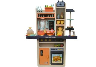 KUCHNIA DZIECIĘCA POMARAŃCZOWA WARZYWA AKCESORIA SZTUCCE