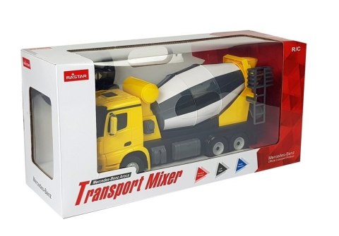 AUTO R/C MERCEDES-BENZ AROCS RASTAR 1:14 ŻÓŁTE NA PILOTA