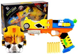 PISTOLET NA STRZAŁKI PIANKOWE ROBOT 2W1 MASKA