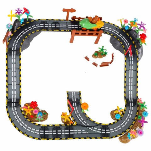 Tor wyścigowy samochodowy magnetyczny 1 pojazd świecący 153 elementy