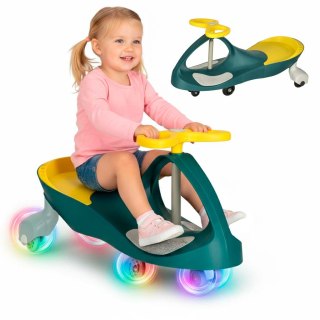 Jeździk grawitacyjny świecące koła LED butelkowy żółty