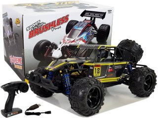 AUTO TERENOWE BUGGY ZDALNIE STEROWANE 1:18 ŻÓŁTY ENOZE 9303E 45 KM/H