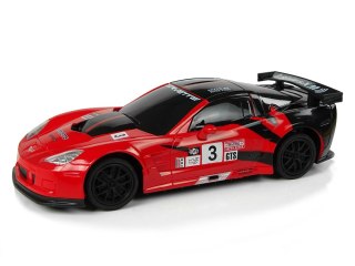 AUTO SPORTOWE R/C 1:24 CORvETTE C6.R CZERWONE 2.4 G ŚWIATŁA