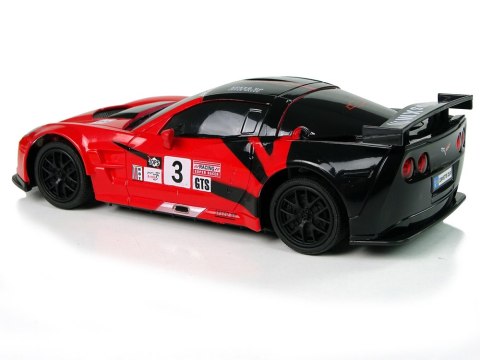 AUTO SPORTOWE R/C 1:24 CORvETTE C6.R CZERWONE 2.4 G ŚWIATŁA