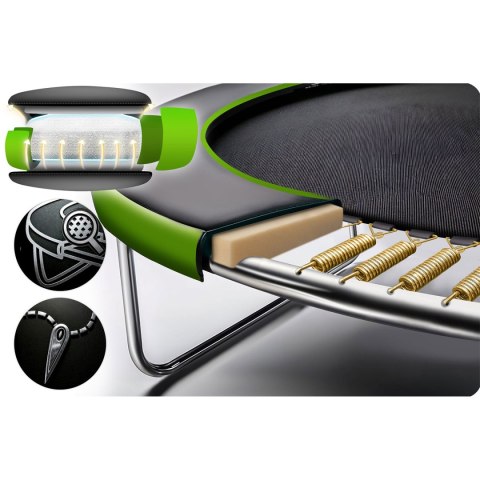 Trampolina ogrodowa 15ft/465cm z siatką zewnętrzną i drabinką Neo-Sport