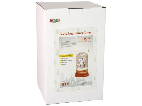 ŚWIĄTECZNA OZDOBA W KOPULE DEKORACJA ŚNIEG MIKOŁAJ CZERWONA