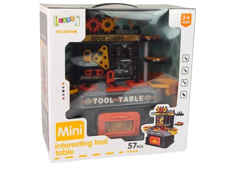 WARSZTAT STOLIK MAŁEGO MAJSTERKOWICZA NARZĘDZIA 57 ELEMENTÓW