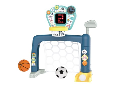 ZESTAW 3W1 DLA MALUCHA GRY ZRĘCZNOŚCIOWE GOLF KOSZYKÓWKA PIŁKA NOŻNA