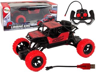 AUTO ZDALNIE STEROWANE TERENOWE R/C 1:18 CZERWONE