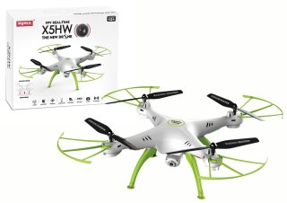 ZDALNIE STEROWANY DRON X5HW BIAŁO-ZIELONY