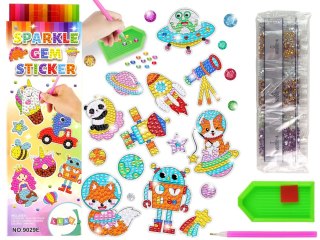 ZESTAW NAKLEJEK HAFT DIAMENTOWY KOSMOS ASTRONAUTA MOZAIKA