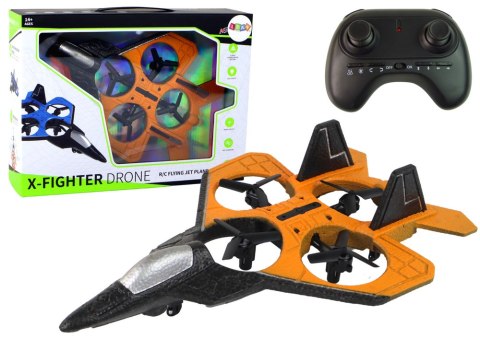 SAMOLOT DRON RC POMARAŃCZOWY MYŚLIWIEC ZDALNIE STEROWANY PILOT