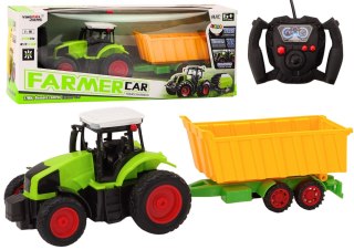 TRAKTOR Z PRZYCZEPĄ ZDALNIE STEROWANY RC 1:16 PILOT ZIELONY