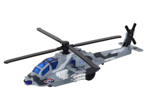HELIKOPTER WOJSKOWY ŚMIGŁOWIEC MILITARNY ALUMINIOWY MIx DŹWIĘK ŚWIATŁA