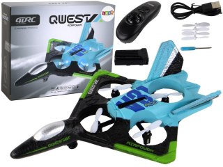 SAMOLOT MYŚLIWIEC R/C KOLOROWE ŚWIATŁA NIEBIESKI