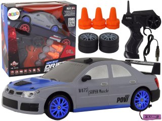 AUTKO SPORTOWE ZDALNIE STEROWANE R/C 1:24 SZARE WYMIENNE KOŁA