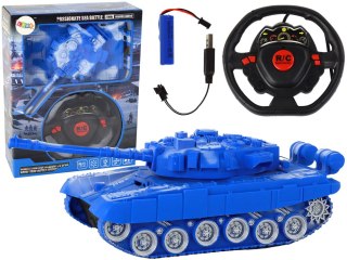 CZOŁG R/C ZDALNIE STEROWANY ŚWIATŁA DŹWIĘK NIEBIESKI 1:18 27MHZ