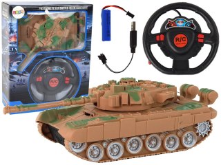 CZOŁG R/C ZDALNIE STEROWANY ŚWIATŁA DŹWIĘK PIASKOWY 1:18 27MHZ