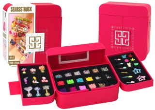 ZESTAW PIĘKNOŚCI DO TWORZENIA BIŻUTERII W SZKATUŁCE ZAWIESZKI SPINKI