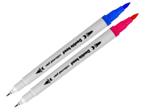 ZESTAW PISAKÓW DWUSTRONNYCH 12 SZTUK RÓŻNOKOLOROWE W ORGANIZERZE