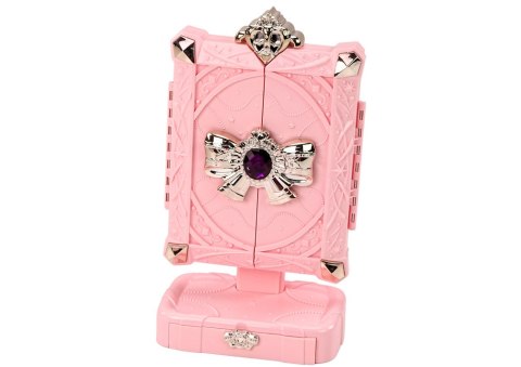 ZESTAW PIĘKNOŚCI LUSTRO NA STOJAKU REGULOWANE RÓŻOWY