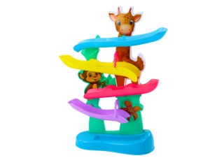 ZJEŻDŻALNIA DLA KULEK ŻYRAFA MAŁPKA DŹWIĘKI KOLOROWA