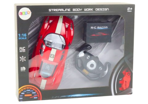 AUTO SPORTOWE ZDALNIE STEROWANE NA PILOTA 1:16 R/C CZERWONE