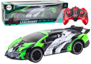 AUTO SPORTOWE ZDALNIE STEROWANE RC 1:10 25KM/H ŚWIATŁA ZIELONY