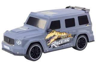 AUTO ZDALNIE STEROWANE RC Z DINOZAUREM W SKALI 1:10 SZARE