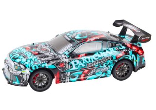 DUŻE AUTO SPORTOWE ZDALNIE STEROWANE RC 1:8 ŚWIATŁA DŹWIĘKI GRAFFITI