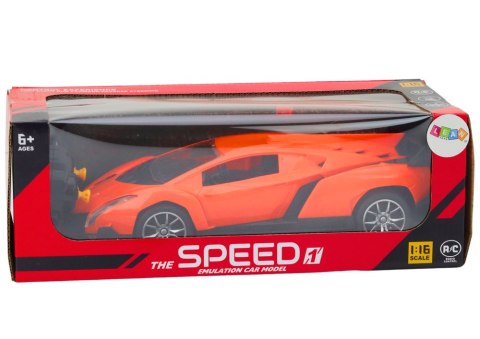 ZDALNIE STEROWANY SAMOCHÓD SPORTOWY POMARAŃCZOWE AUTO RC 1:16