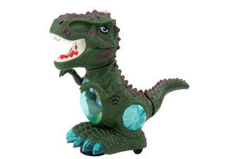 DINOZAUR TAŃCZĄCY CZUJNIK PRZESZKÓD ŚWIATŁA DŹWIĘKI ZIELONY