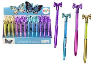 DŁUGOPIS Z KOKARDKĄ DIAMENCIKI NIEBIESKI WKŁAD 0.7MM MIx