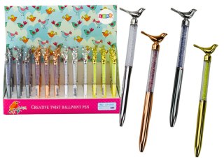 DŁUGOPIS Z PTAKIEM DIAMENCIKI NIEBIESKI WKŁAD 0.7MM MIx