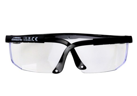 OKULARY OCHRONNE REGULACJA RAMION CZARNE