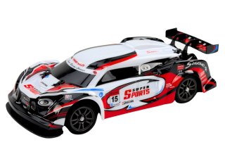AUTO SPORTOWE RC 1:16 DRIFT WYMIENNE KOŁA BIAŁO-CZERWONE