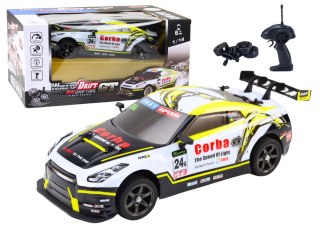 AUTO SPORTOWE RC 1:16 DRIFT WYMIENNE KOŁA BIAŁO-ŻÓŁTE