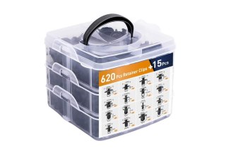 ZESTAW SPINEK SAMOCHODOWYCH W ORGANIZERZE 16 ROZMIARÓW PVC 620EL