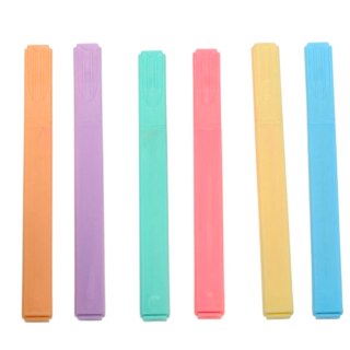 ZESTAW ZAKREŚLACZY PISAKI FLAMASTRY KOLOROWE BIUROWE SZKOLNE 6 SZT