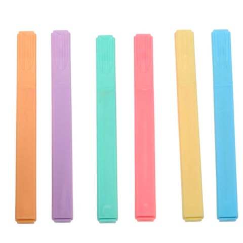 ZESTAW ZAKREŚLACZY PISAKI FLAMASTRY KOLOROWE BIUROWE SZKOLNE 6 SZT