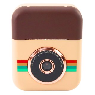 APARAT CYFROWY DLA DZIECI Z DRUKARKĄ NATYCHMIASTOWY BRĄZOWY 3 ROLKI PAPIERU