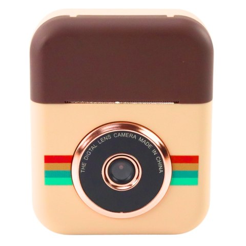 APARAT CYFROWY DLA DZIECI Z DRUKARKĄ NATYCHMIASTOWY BRĄZOWY 3 ROLKI PAPIERU