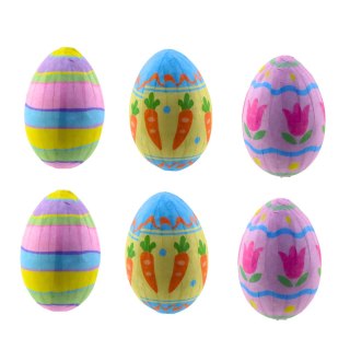 JAJKA WIELKANOCNE NA PIKU DRUCIKU MARCHEWKI TULIPANY OZDOBA KOLOROWE 6SZT