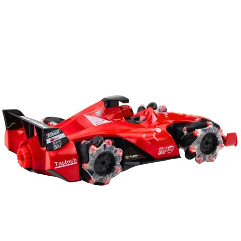 AUTO SPORTOWE WYŚCIGÓWKA ZDALNIE STEROWANA RC EFEKT DYMU 2.4G CZERWONA