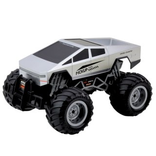 AUTO TERENOWE OFF-ROAD RC ZDALNIE STEROWANE SREBRNE 1:16