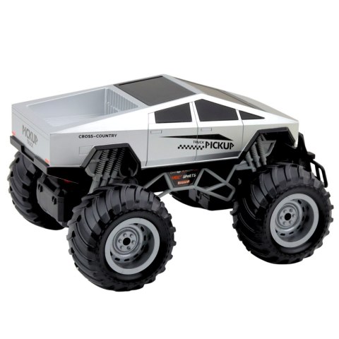 AUTO TERENOWE OFF-ROAD RC ZDALNIE STEROWANE SREBRNE 1:16