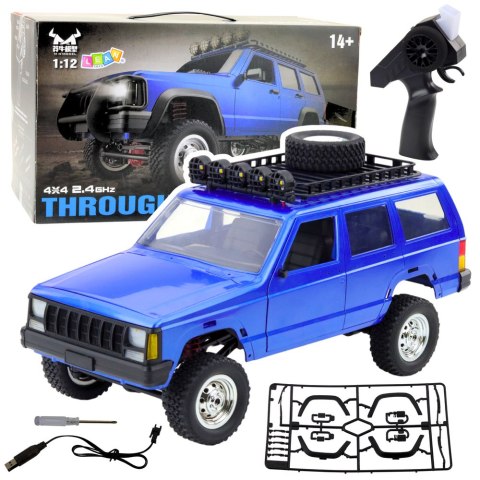 SAMOCHÓD TERENOWY MN78 ZDALNIE STEROWANY RC NAPĘD 4x4 NIEBIESKI 1:12