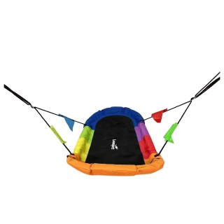 HUŚTAWKA OGRODOWA BOCIANIE GNIAZDO PROSTOKĄTNA KOLOROWA 167 x 75CM