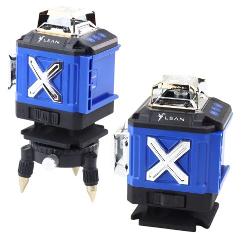 POZIOMICA LASEROWA PŁASZCZYZNOWA 4D 16 LINII WALIZKA 2 AKUMULATORY NIEBIESKA